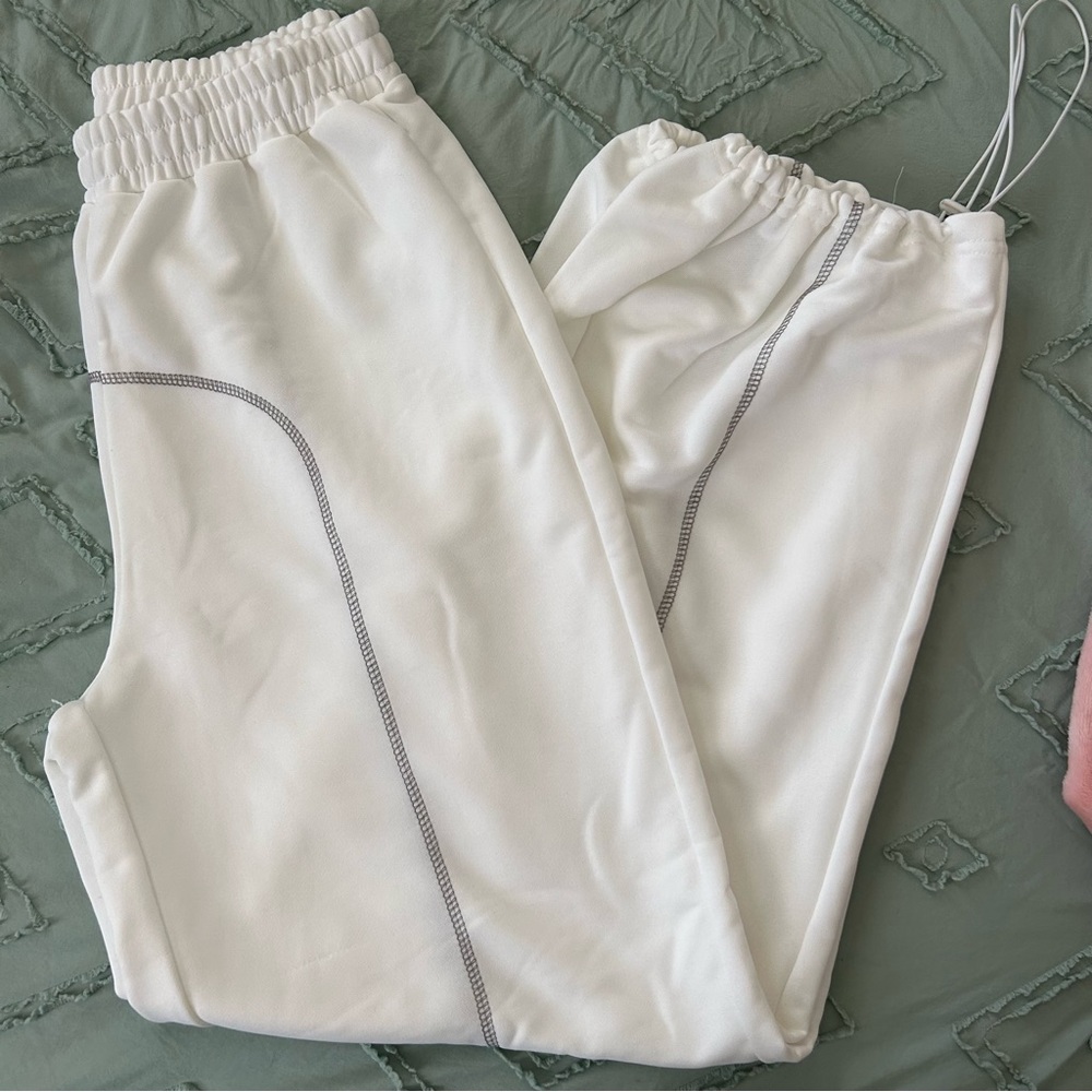 NWOT White sweats